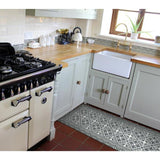 Beija Flor Fleur de Lys Floor Mat Runner | Grey