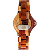 Tense Small Compass Watch | Dual Tone Sandalwood/Rosewood L4100I-BR