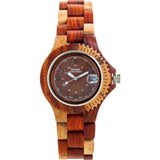 Tense Small Compass Watch | Dual Tone Sandalwood/Rosewood L4100I-BR