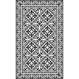 Beija Flor L9 B&w Fleur De Lys Tile Mat