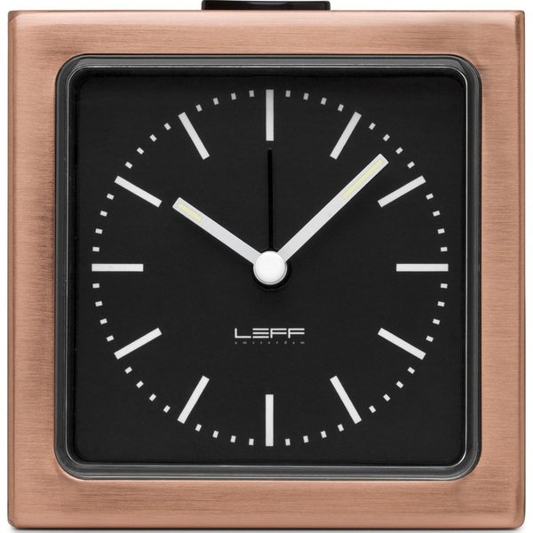 LEFF Amsterdam Block Wall/Desk Alarm Clock | Copper/Black Index