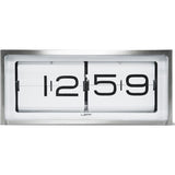 LEFF Amsterdam Brick Wall/Desk Clock | Stainless Steel/White
