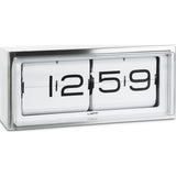 LEFF Amsterdam Brick Wall/Desk Clock | Stainless Steel/White