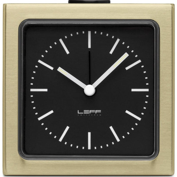 LEFF amsterdam Block Alarm Clock | Brass/Black Index