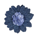 Hook & Albert Two-Tone Lapel Flower Pin | Large Morgan LFDDL18S-BLU-OS