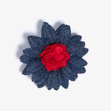 Hook & Albert Two-Tone Lapel Flower Pin | Large Mateo LFDDL18S-WHT-OS