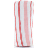 Zestt Lula Organic Cotton Muslin Swaddle | Pink & White Stripes