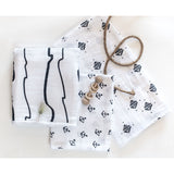 Zestt Saylor Organic Cotton Muslin Swaddle | Navy Blue Sailboats