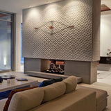 Nomon Look Wall Clock | Fiberglass/Walnut/Chromed Brass