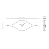 Nomon Look Wall Clock | Fiberglass/Walnut/Chromed Brass