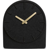 LEFF Amsterdam Felt Table Clock | Black/Brass