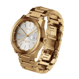 LEFF Amsterdam S42 Tube Date Watch | Brass/Pearl