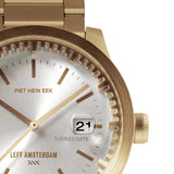 LEFF Amsterdam S42 Tube Date Watch | Brass/Pearl