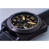 Lum-Tec Bull42 A24 Chronograph Watch | Black Rubber Strap