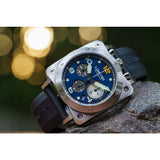 Lum-Tec Bull42 A25 Chronograph Watch | Black Rubber Strap