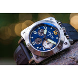 Lum-Tec Bull42 A25 Chronograph Watch | Black Rubber Strap