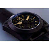 Lum-Tec Bull42 A26 Chronograph Watch | Black Rubber Strap