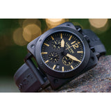 Lum-Tec Bull42 A26 Chronograph Watch | Black Rubber Strap