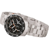 traser H3 Ladytime Black Chronograph Watch | Steel Strap 100298