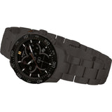 traser H3 Ladytime Black Chronograph Watch | Steel Strap 100298