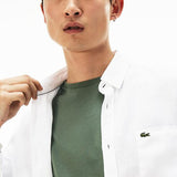 Lacoste Men's Regular Fit Long Sleeve Linen Shirt