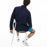 Lacoste Men's Regular Fit Long Sleeve Linen Shirt