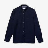 Lacoste Men's Regular Fit Long Sleeve Linen Shirt