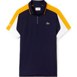 Lacoste Men's Ultra Dry Pique Polo | Blue/Pomelo-White-Na Dh9480_Crt M