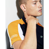 Lacoste Men's Ultra Dry Pique Polo | Blue/Pomelo-White-Na Dh9480_Crt L