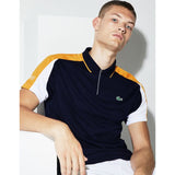 Lacoste Men's Ultra Dry Pique Polo | Blue/Pomelo-White-Na Dh9480_Crt 3Xl