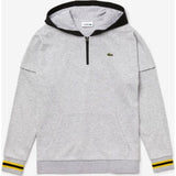 Lacoste Sport Men's 1/4 Zip Hooded Fleece Sweatshirt | Grey Chine