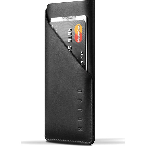 Mujjo Leather Wallet Sleeve for iPhone 7 | Black MUJJO-SL-102-BK