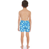 Tom & Teddy Boy's Leaves Swim Trunk | Pale Green & Blue / 1-2