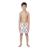 Tom & Teddy Boy's Lobster Swim Trunk | Light Blue/Berry