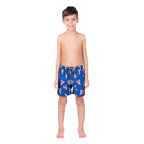 Tom & Teddy Boy's Lobster Swim Trunk | Mid Blue/Pink