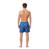 Tom & Teddy Men's Lobster Swim Trunk | Mid Blue/Pink
