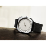 slow Jo 05 Silver Watch | Black Leather X000FGLSF5