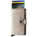Secrid Mini Wallet | Metallic Champagne Brown