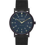 Shore Projects Morecambe Wtach with Classic Strap | Black / Charcoal S036B