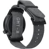 Minus-8 Anza Black Field Watch | Matte Black Suede P024-017-2Strap-MBO