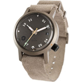 Minus-8 Anza Black Field Watch | Desert Sand Suede P024-017-2Strap-DSB