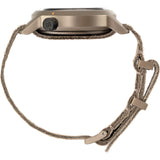 Minus-8 Anza Black Field Watch | Desert Sand Suede P024-017-2Strap-DSB