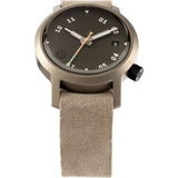 Minus-8 Anza Black Field Watch | Desert Sand Suede P024-017-2Strap-DSB