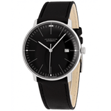 Junghans Max Bill Automatic Date Watch | Black/Black Calfskin 027/4701.00