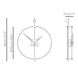 Nomon Micro Barcelona T Wall Clock | Glassfibre/Brass/Walnut