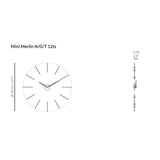 Nomon Mini Merlin 12 G Wall Clock | Brass/Walnut