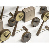Nomon Mini Puntero T Table Clock | Walnut/Brass