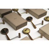 Nomon Mini Puntero T Table Clock | Walnut/Brass