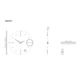Nomon Mixto N Wall Clock | Chromed Brass/Steel/Walnut
