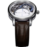 Maurice Lacroix Masterpiece Mysterious Seconds 43mm Watch | White/Brown MP6558-SS001-094
